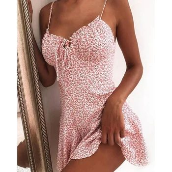 Sexy Bodycon Rochie Mini de Epocă Rochii Florale Sundress Alb Haine Pentru Femei 2021 Femeie de Moda de Îmbrăcăminte pentru Vară