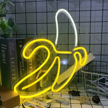 OHANEE forma de Banane USB Led Neon Lumini pentru dormitor Joc Decorul Camerei ziua îndrăgostiților