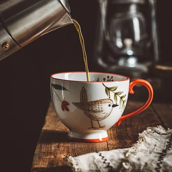 Retro Stil Nordic Ceramice Cana De Cafea Animale De Mână-Pictat Micul Dejun Lapte Cu Ceai Ceașcă Suc De Bucătărie Bea Cereale Drinkware