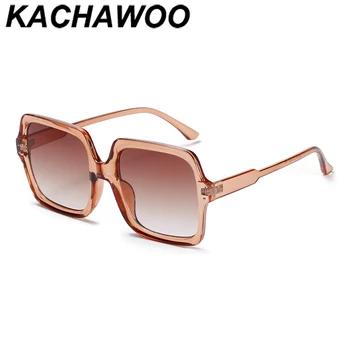 Kachawoo pătrat ochelari de soare pentru femei big cadru maro negru retro ochelari de soare pentru barbati de iarna cadou stil de moda cel mai bun vanzator coreeană