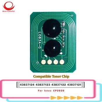 43837124 43837123 43837122 43837121 Chip de Toner Pentru Intec CP2020 Imprimanta Laser Copiator Cartuș de Resetare
