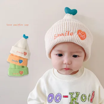 Toamna Iarna Pentru Copii Pălărie Coreea De Desene Animate Inima Minunat Pentru Copii De Tricotat Capac Pentru Copii Capac De Lână Fată Cald Căciuli Boy Capota Articole Pentru Acoperirea Capului Cadou