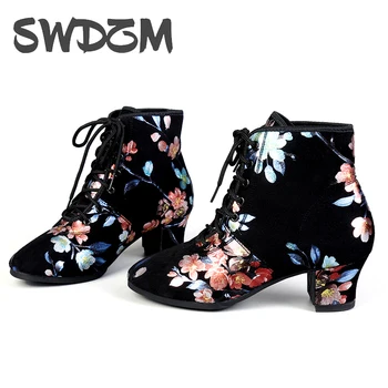SWDZM Femeilor Tango Pantofi de Bal Dans Adidas Doamnelor Moderne de Dans latino Pantofi Pentru Fete de Top Latin Pantofi de Dans Dimensiune 34-41