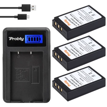 PROBTY 3Pcs PS-BLS1 PS-BLS1 Baterie + LCD USB Incarcator pentru Olympus PEN E-PL1 E-PM1 EP3 EPL3 Evolt E-420 E-620 E-450 E-400 E-410