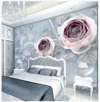 Foto personalizat imagini de fundal 3d picturi murale tapet de Mătase, flori de nunta de lux cameră stereo 3d TV de fundal gazete de perete decor acasă
