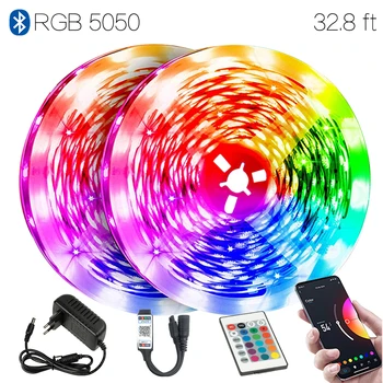 32.8 ft (10M) Lampara Led Inteligent Bluetooth RGB 5050 12V Impermeabil Flexibil Decor Lampa Pentru Plafon Acasă TV Sceen Partidul Lumina