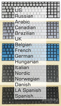 LA spaniolă Nordice, norvegiană, daneză, portugheză Tastatura Pentru HP 15-dw0000 15m-ds0000 15q-ds0000 15q-dy0000 15s-du0000 cu iluminare din spate / Nu