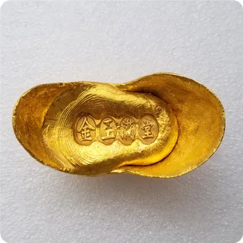 Aur antic de jad full lingou de aur comemorative de colectare de cadouri Feng Shui