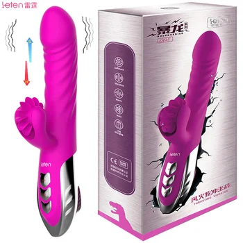 Leten Puls Magnetic Automat de Penetrare Penis artificial Vibratoare Sex Shop pentru Femeie, Încălzire Penis Wand Massager Jucării Sexuale pentru Femei