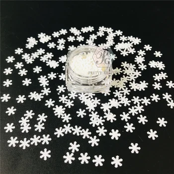 PrettyG 1 Cutie de 6MM Fulg de nea cu Laser Metail Perle Irizate Sclipici Paiete Pentru Unghii Pahar Meserii de Artă Accesorii Decor