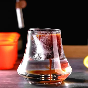 300 ml Whisky Pahar de Vin, Bere Cupa de Vin Lamă de Sticlă cu Gheata Vodka Cupa Dragul Bar de Familie Ustensile de Baut Manual de Degustare Cupa