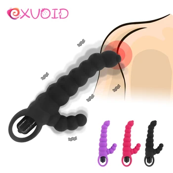EXVOID Dildo Vibrator Anal Plug Anal Margele Vibrator Produse pentru Adulți punctul G Masaj Jucarii Sexuale pentru Femei Barbati Silicon Dop de Fund