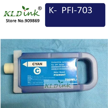 KLDINK - PFI-703C Cyan compatibil Rezervor de Cerneală ( PFI-703 2964B001 Cerneală) pentru imagePROGRAF ipf815, ipf825, ipf820, ipf810
