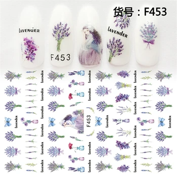 5 coli Auto-adezive de frumusete de floare de design 3D decalcomanii de Unghii decoratiuni Autocolante Manichiura unghii acrilice furnizează instrumente F449-53