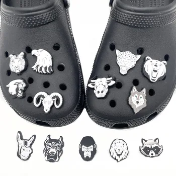 Noi 1buc Jibz Pentru Croc Frumos Avatar cu Animale Pantofi Farmece DIY Alb Și Negru Accesorii Pantofi Cataramă Decor Bărbați Cadouri pentru Copii