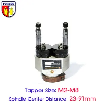 Reglabil Twin Spindle Tapper Cap, Ax Distanta de Centrul:23 91mm, mai Multe Două Ax Atingerea Capete, mai Multe Capete de Ax