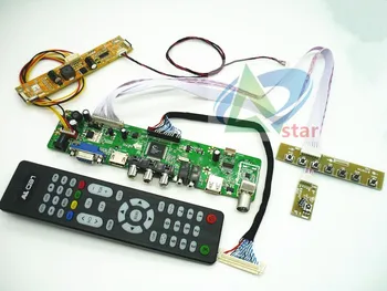 TV+HDMI+VGA+AV+USB+AUDIO TV LCD driver placa de 18.5
