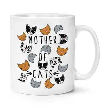 Mama De Pisici 11oz Cana de Cafea Cană cu Lingură - Funny Crazy Cat Lady