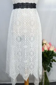 Francezii de tip boutique, alb și negru os de linia genelor dantelă accesorii rochie de mireasa lățime de 1,5 metri