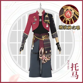 Joc fierbinte Genshin Impact Tohma cosplay costum uniforma costum pentru Halloween, Carnaval, Petrecere, Evenimente Anime pentru Adulti COS Cadou de Craciun