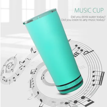18 Oz Pahar de Vin cu Difuzor Bluetooth Dublu din Oțel Inoxidabil Vid Izola de Cafea Cana Termos Muzica Sticla de Apa Drinkware