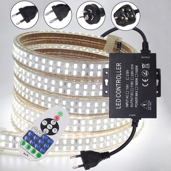 5630 5730 LED Strip 220V 110V Luminoase 240LED/m Impermeabile Flexibile cu LED-uri Panglică Estompat 1500W Telecomanda Power Kit
