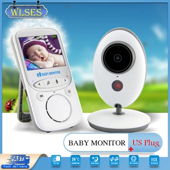 2.4 Inch LCD Wireless Baby Monitor IR Viziune de Noapte 2 Mod de a Vorbi 8 cântece de Leagăn Temperatura Monitor Video Bona Copil de Radio Cameră