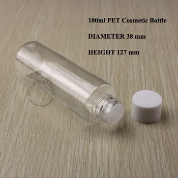 100g PET Transparent Crema de Sticla Plastic Lotiune de Sticlă Ambalaje Cosmetice Machiaj Container cu Capac de culoare Albă 50PCS