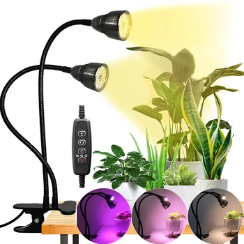 LED-uri Cresc de Lumină pentru Plante de Interior Spectru Complet de Interior Cresc de Lumină Plantele Auto On/Off Timer Crească Lampa 4 Estompat Plante de Lumină