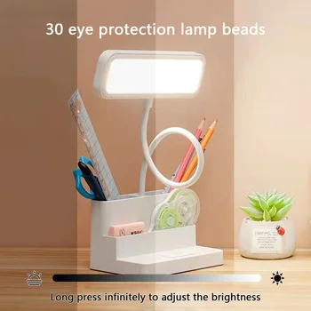 Led Masă Lampă 3 Temperatura de Culoare Reglabila de Protecție a Ochilor de Învățare Lampa de Birou pentru Copii Dormitor Noptieră Lumini USB Reîncărcabilă
