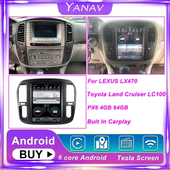 Pentru LEXUS LX470 2004-2006 Pentru Toyota Land Cruiser LC100 Tesla Radio Auto Android Ecranul de Navigare GPS Receptor Carplay Player