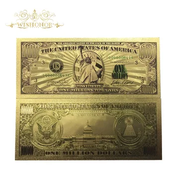 1 buc Vânzări la Cald America de Bancnote dolar de Aur a Bancnotelor în Aur 24k Placate cu Bani de Hârtie Pentru Colectarea
