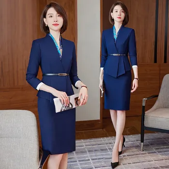 Femei Korean-Style Moda Temperament Stil Zeita Toamna și Iarna de Calitate Profesională Haine de Lucru Uzura Formale