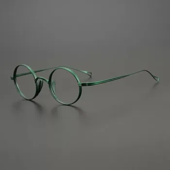 Japonia Colectare Titan Pur Cadru Rotund Vintage Pentru Bărbați Ochelari De Super-Lumina Fata Mica Grad Ridicat De Ochelari De Vedere Femei