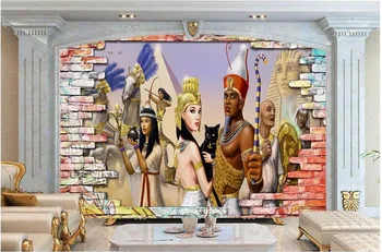 Cameră 3d tapet personalizat foto murale Egiptene cleopatra peisaj decor pictura 3d pictura murala de perete tapet pentru pereți 3 d