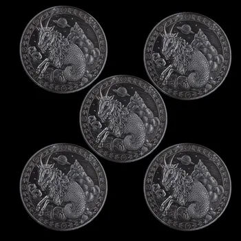 Rafinat Vintage Aliaj De 12 Constelația Capricorn Monedă Comemorativă 5 Bucati / Set Monede De Colecție