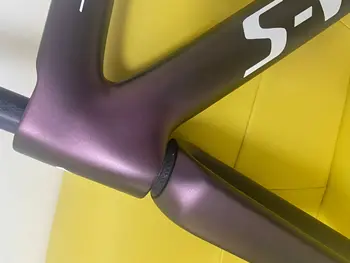 Culoare violet disc road bike cadru din carbon cameleon cadru de bicicletă T1100 ud matt bb68+furca+ghidon+20mm seatpost SL7 frameset
