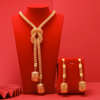 24K Dubai seturi de Bijuterii de înaltă Calitate de Culoare de Aur placat cu Design unic, Nunta bijuterii set
