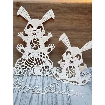Easter Bunny Iepure de Metal de Tăiere Moare Șabloane Pentru DIY Scrapbooking Paste Decorative Relief Cărți de Hârtie Ambarcațiuni Muri Tăiate în 2019