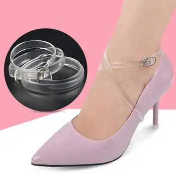 1 Pereche Solid, Transparent, Invizibil din Silicon Șireturi Pentru pantofi cu Tocuri inalte Elastic Anti-Cădere Fascicul de sireturi Glezna Bretele