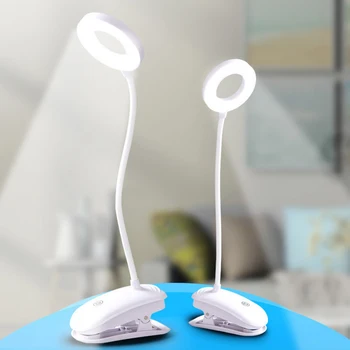 Flexibil USB Prindere Clip Pe LED Touch Lectură Masă de Birou Noptiera Lumina Chargable Lampa de Noapte pentru Copii Lumini