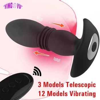 Automate Telescopice Penetrare Anal Vibrator Dop de Fund, Vagin, Prostată Masaj Adult Produse Erotice Jucarii Sexuale pentru Femei, Bărbați Gay