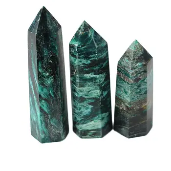 Verde Natural mica obelisc, coloana de cristal, cristal obelisc, artificiale lustruire mobilier ornamente