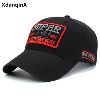 XdanqinX Spălat retro cuplu pălărie broderie bumbac șapcă de baseball Pentru barbati femei reglabil casual, marci sportive, sepci snapback cap