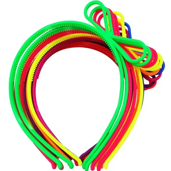12BUC/Set , Partidul headband cu fundiță din material plastic par cerc de vacanță pentru copii party mix culori