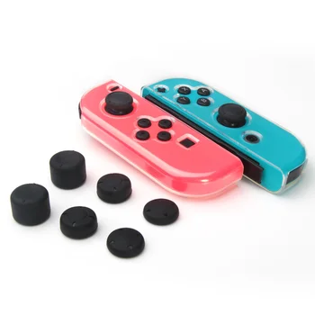 Noi Cristal Transparent Silicon Moale Gamepad Cazuri Pentru Nintendo Comutator Controler Joystick Caz Acoperă cu 6pcs de Prindere Stick Capace