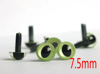 Culoare verde de Siguranță din material Plastic Ochii de MASLINE CAT / PEȘTE amiguumi animal-7,5 mm