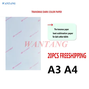 Freeshipping A3 A4 Inkjet Hârtie Termică de Transfer de Căldură de Sublimare Hârtie de Imprimare T-Shirt Dark Hârtie de Transfer pentru Bumbac Îmbrăcăminte