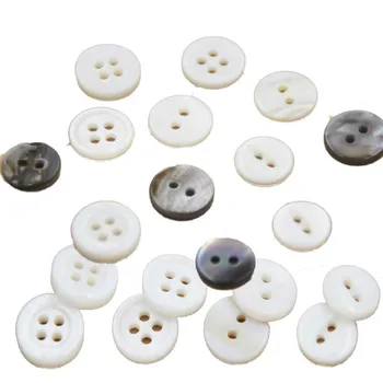 10 coajă naturale butoane, Runda 2-gaura de mână-cusut nasturi, 10mm / 11.5 mm Pentru camasi, paltoane și pulovere buton