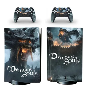Demon Souls PS5 Standard Disc de Piele Autocolant Decal Acoperire pentru PlayStation 5 Console si 2 Controlere PS5 Disc de Piele de Vinil